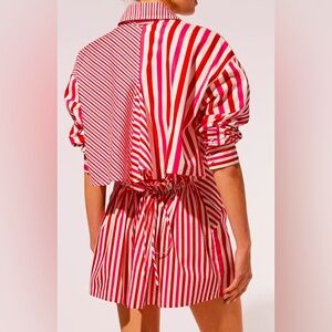 Solid & Striped Emerson Crimson/Red mixed stripe Dress